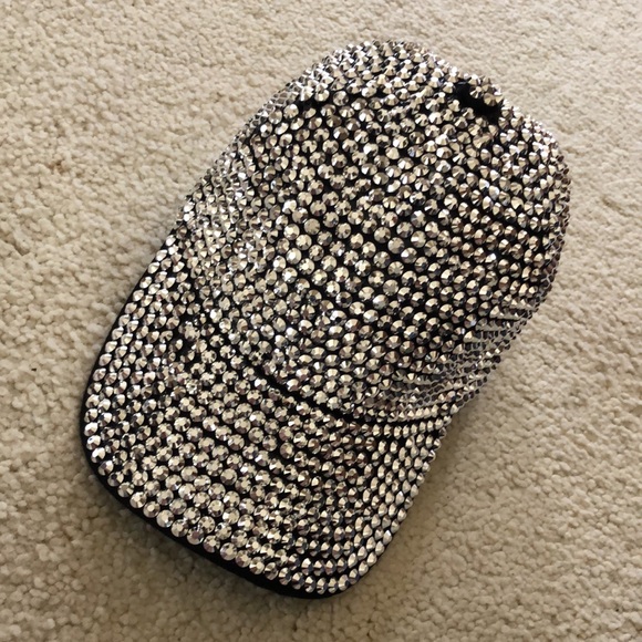 Blinged Out Sparkling Rhinestone Baseball  Cap - Picture 6 of 16